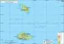 Physical Map of Antigua and Barbuda