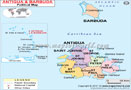 Map of Antigua and Barbuda in Spanish