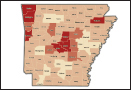 Arkansas Population Map