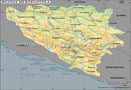 Bosnia and Herzegovina Lat Long Map