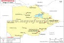 Botswana Cities Map