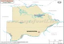 Botswana River Map