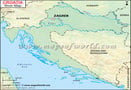 Croatia River Map