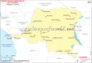 Democratic Republic of Congo Cities Map