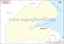 Djibouti Outline Map