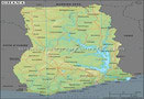 Ghana Lat long Map