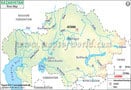Kazakhstan River Map