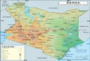 Kenya Lat long Map