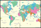 Different time zones in the world