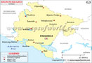 Montenegro cities Map