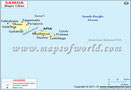 La carte du Samoa