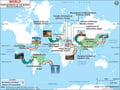 Map of 7 Wonders of the World