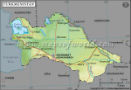 Turkmenistan Lat Long Map