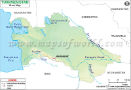 Turkmenistan River Map
