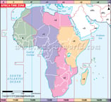 Africa Time Zone Map