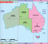 Australia Time Zone Map