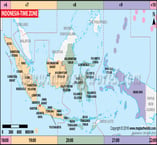 Indonesia Time Zone Map