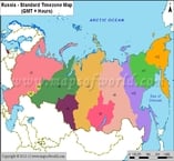 Russia Time Zone Map