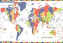 World Time Zone Map in Portuguese