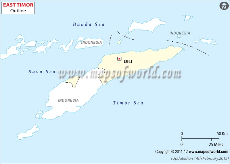Timor Leste Time Zone Map