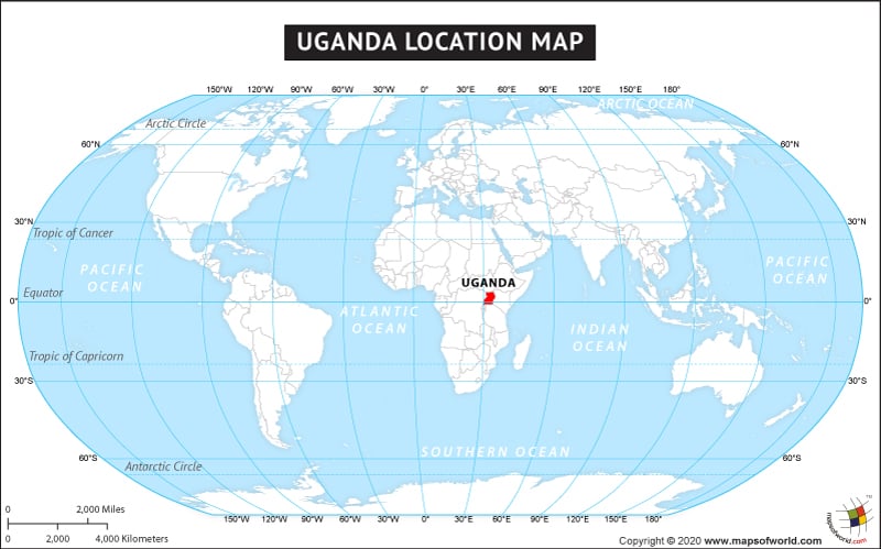 Where Is Uganda Located Location Map Of Uganda