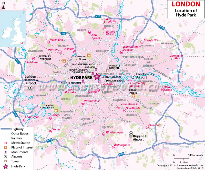 map of hyde park Where Is Hyde Park In London Location Map Of Hyde Park