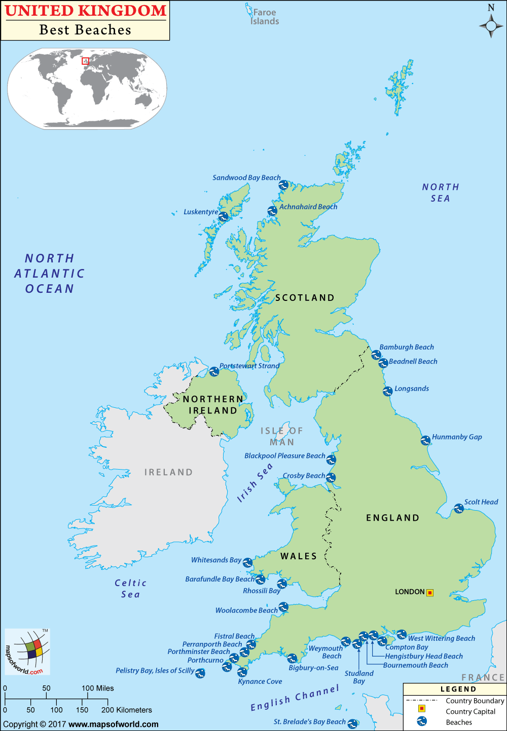 UK Beaches Map