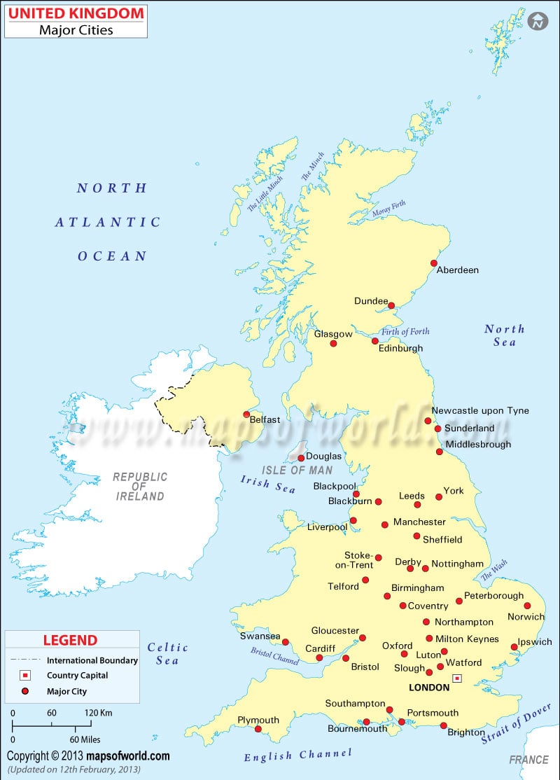 Uk Cities Map Map Of Uk Cities Cities In England Map