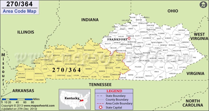 Kentucky Time Zone Map