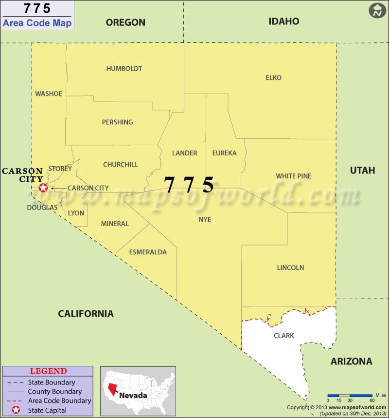 775 Area Codes Map