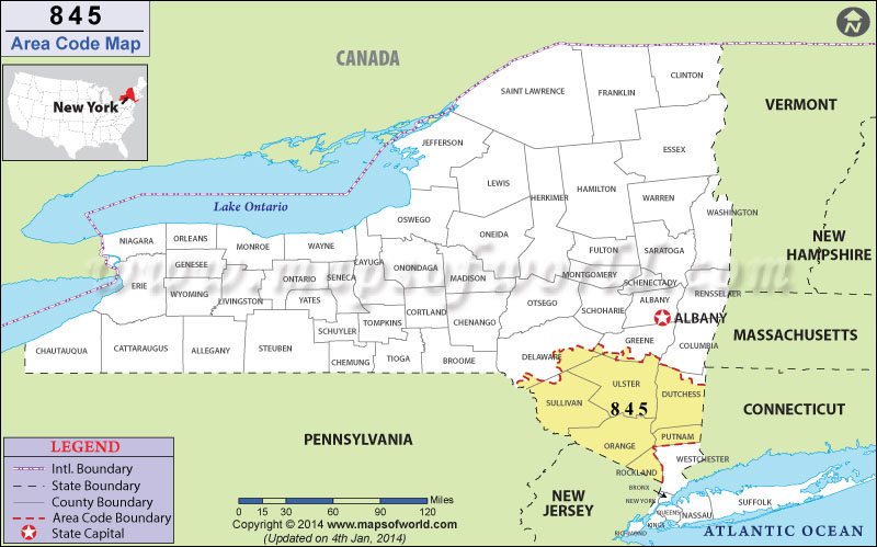 845 area code map