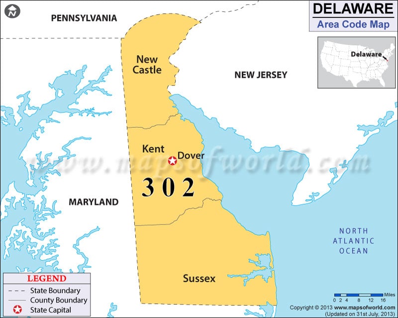 Delaware Area Codes