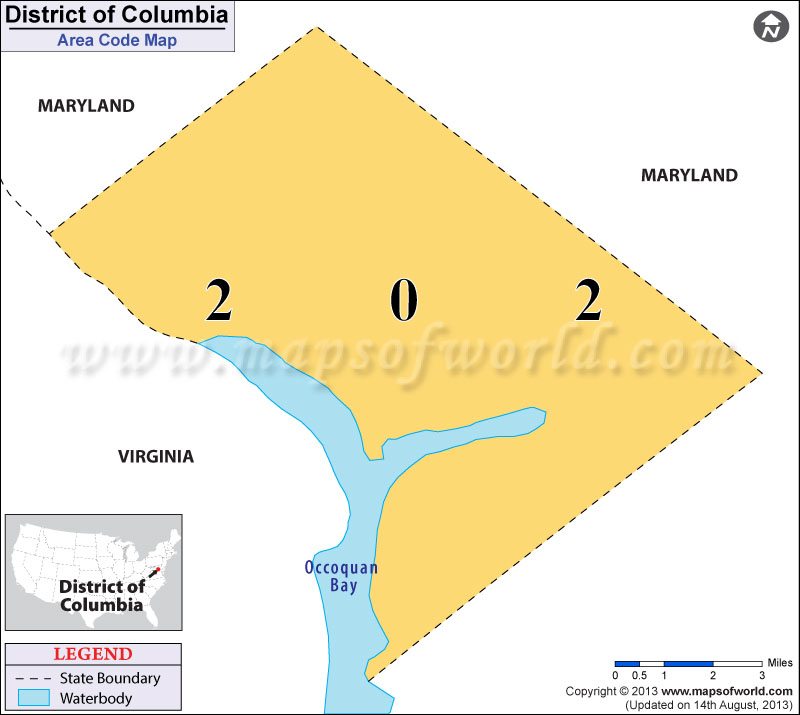 Washington DC Area Codes