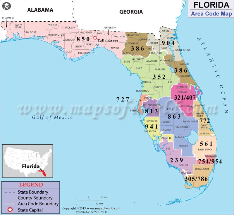 Florida Area Codes