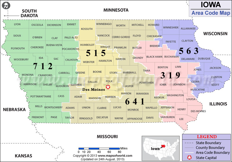 Iowa Area Codes