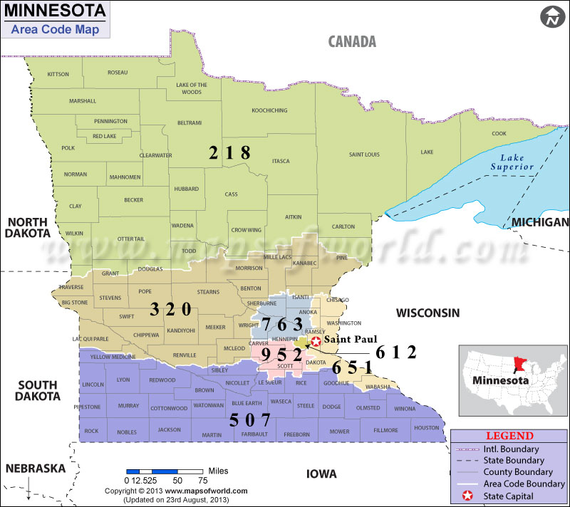 Minnesota Area Codes