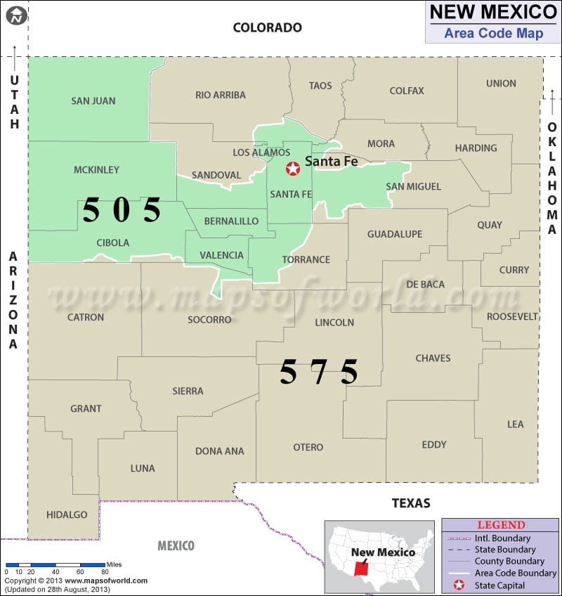 Hidalgo County Area Code New Mexico Hidalgo County Area Code Map