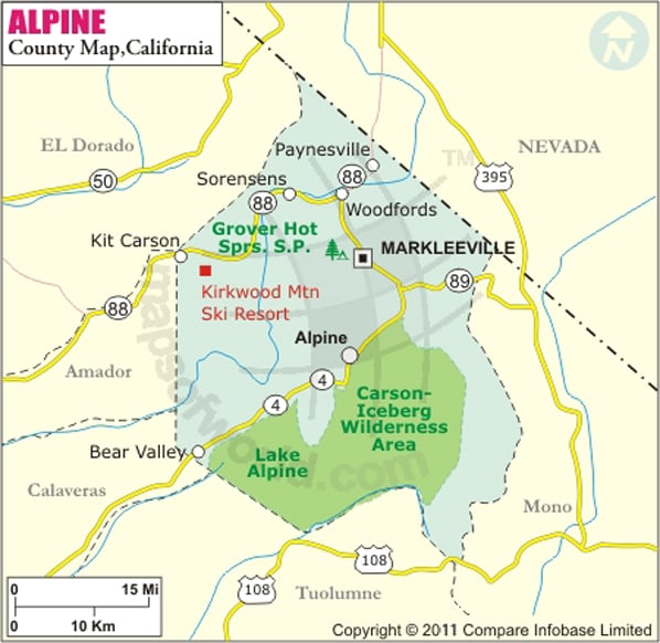 Alpine County Map