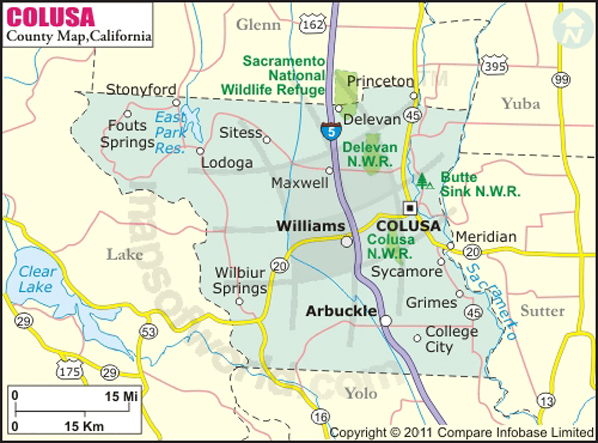 Colusa County Map