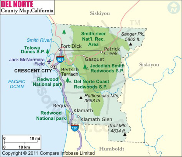 Del Norte County Map