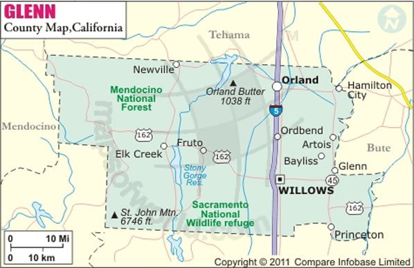 Glenn County Map