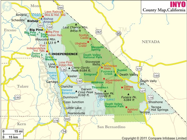 Inyo County Map