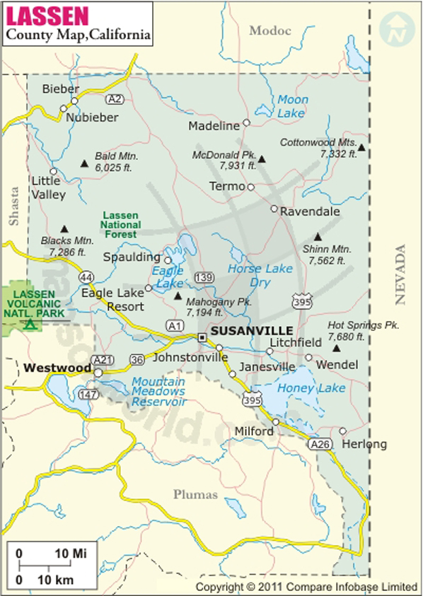 Lassen County Map