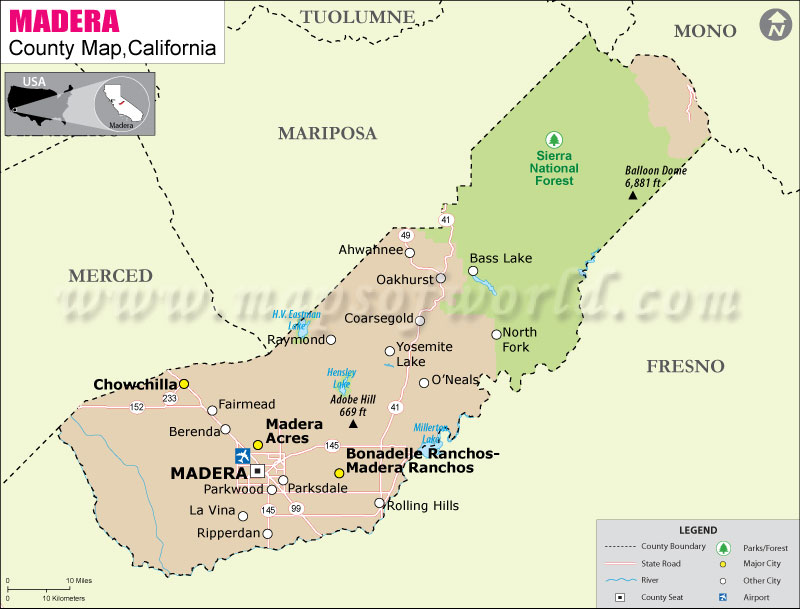 Madera County Map