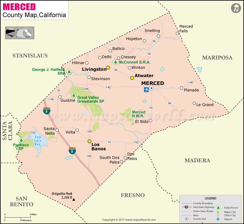 Merced County Map