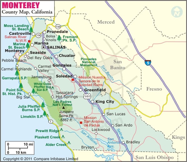 Monterey County Map