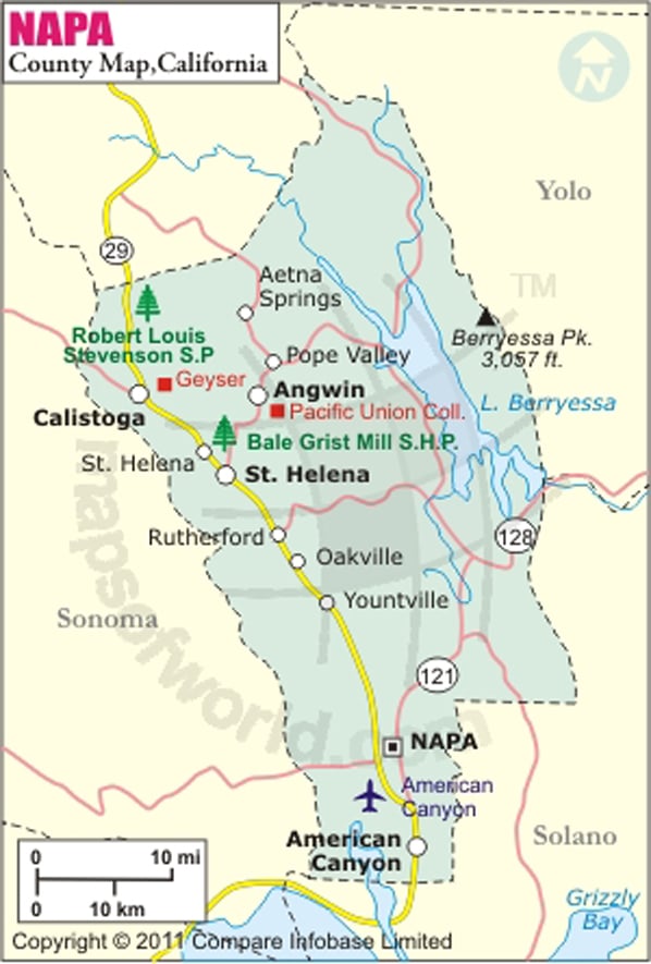 Napa County Map