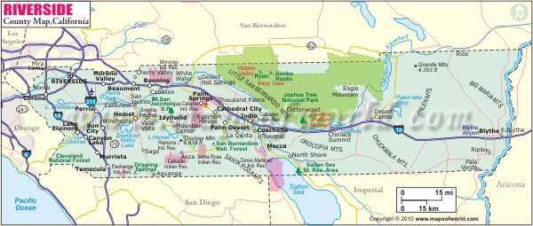 Map Of Riverside County California