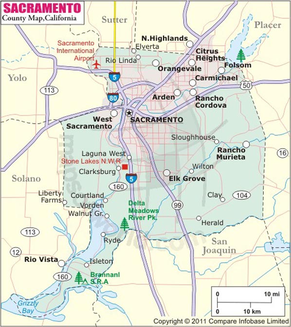 Sacramento County Map