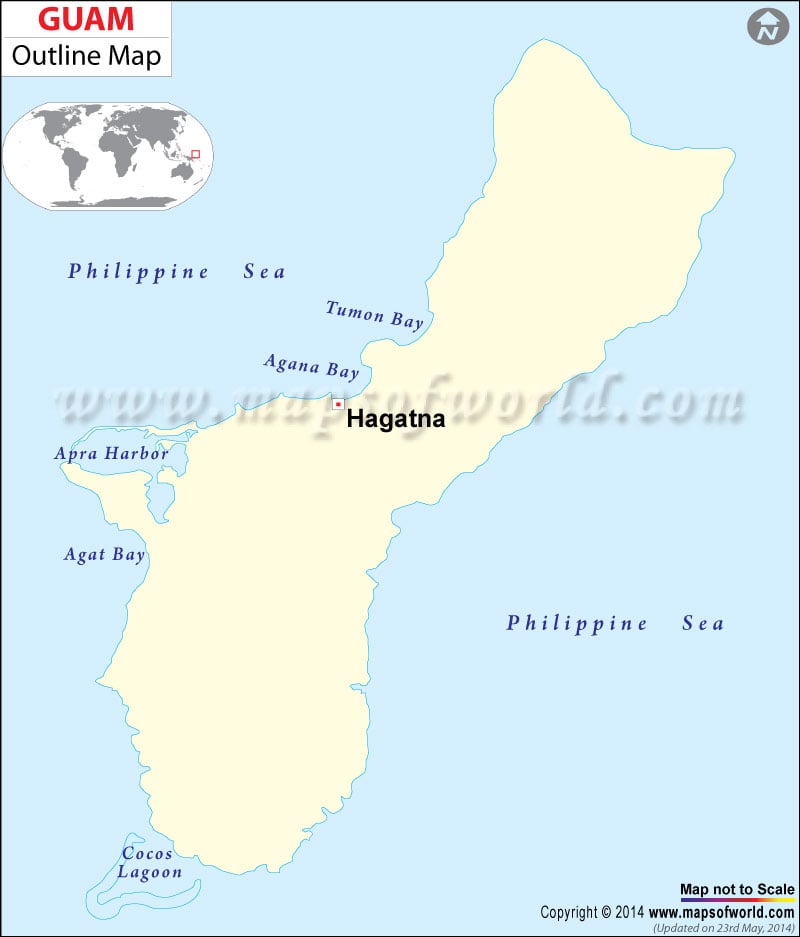 Guam Time Zone Map